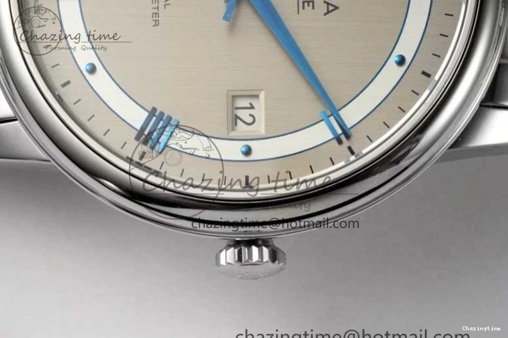 0325 HighPerformance De Ville SS DIWF 1:1 Best Edition Gray White Dial Blue Markers on SS Bracelet MIYOTA 7852